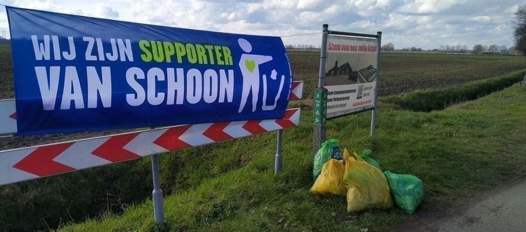 opschoonactie fietspaden/natuurgebied